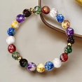 thumbnail image 5 of Pulseras contra el mal de ojo Pulseras con cuentas de Fátima de mano Pulsera de protección con amuleto elástico de ojo azul 2 piezas, 5 of 5