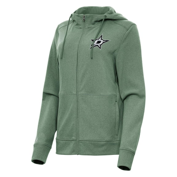 Women's Antigua Hunter Green Dallas Stars Seeker Full-Zip Hoodie