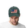 thumbnail image 2 of USA American Flag Baseball Cap Unisex Patriotic Distressed Flag Hat Independence Day, 2 of 4