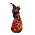 thumbnail image 3 of Enchanted Autumn Witch Figurine, Witch Figurine (Forest Spell) Fall Witch Decor Halloween Tabletop Statue with Leaf Gown, Seasonal Resin Witch Decoration for Mantel Shelf Home, A, 1 Pack, 3 of 9