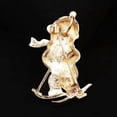 thumbnail image 5 of QQTDFG Cute Skiing Bear Brooch Pin Clear Crystal Enamel Gold Tone Women Christmas Gift-Blue, 5 of 6