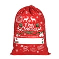 thumbnail image 2 of Venta al por mayor de sacos navideños de Papá Noel 2023 con cordón 50x70, saco rojo suave de Papá Noel para niños con cuerda, 2 of 4