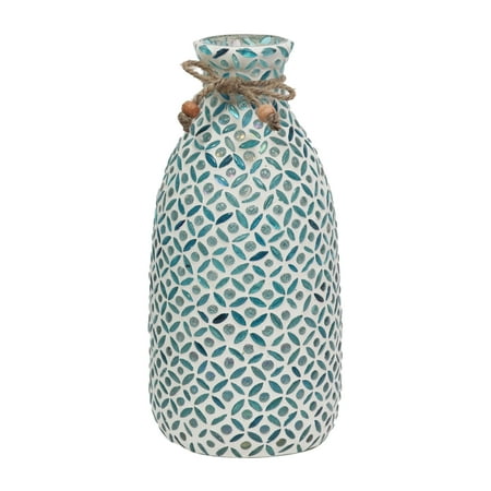 Sagebrook Home Glass  5 h Mosaic Vase  Blue