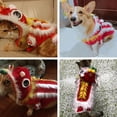 thumbnail image 5 of Festive Lion Dance Costume for Pets - Red, Funny New Year's Outfit with Sequins & Fringes, Easy-to-Wear Snap Buttons, Ideal for Small Dogs and Cats, 5 of 10