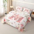 thumbnail image 3 of Erosebridal Kawaii Elf Twin Quilt Set for Girls, Flower Monogrammed M Twin Coverlet Set, 2-Piece 1 Quilt and 1 Pillowcase, 3 of 7