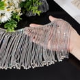 thumbnail image 3 of 5.5 inch Wide Sliver Rhinestone Tassel Trim 0.5 Yard Sewing Fringe Trim Crystal Applique Belt Chain Sparkle Ribbon for Accessories DIY Decoration Crafts Clothes Bridal Bouquet, 3 of 9