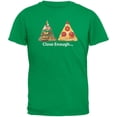 thumbnail image 1 of T-Shirt Jeunesse Vert Pyramide Alimentaire et Pizza « Close Enough », 1 of 1