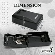 Kingsley Weatherproof Key Lock Box, Wall Mount, 4-Digit Combination, Large Capacity for Spare Keys