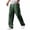 Green #62, variant on Mens Linen Cotton Pants Drawstring Waist Lightweight Loose Fit Straight Leg Casual Beach Travel Pants M