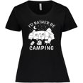 thumbnail image 3 of Inktastic I'd Rather Be Camping Women's Plus Size T-Shirt, 3 of 5