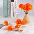 thumbnail image 2 of Marigold Flower Heads Bulk, 100Pcs for Garlands Crafts, Silk Fake Flowers, Orange, 2 of 6