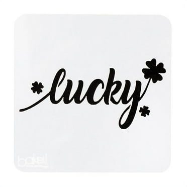 Lucky Text Stencil