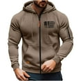 thumbnail image 3 of Vestes à Capuche pour Hommes Manches Raglan Veste à Capuche Sportive pour Hommes avec Multiples Poches, 3 of 4