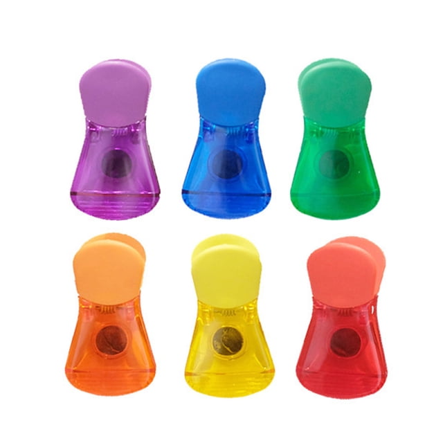 Less Than 5 Food Clips 6PCS Clips Multi Colour Clips Fridge Magnets Magnets for Board with Clip for Whiteboard Pin Board Blackboard Office Kitchen