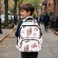 thumbnail image 3 of HUIACONG Pink Cowgirl Horse Bow School Backpack for Boys Girls Ages 6-18 Water Resistant Multi Pocket Padded Adjustable Straps Large Capacity Bookbag for Elementary Middle High School Daily Use, 3 of 7