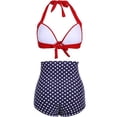 thumbnail image 2 of Bandage Bikini High Waist Bikini Wave Point Pattern Swimwear Two Pieces Bkini, 2 of 2