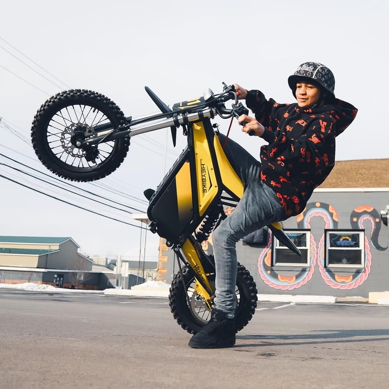 Heybike Villain Electric Dirt Bike for Adults, 52V 26AH Battery