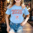 thumbnail image 2 of LUOGENLI Girls T Shirts Valentine's Day 4T Kids New Year 2025 Printed Short Sleeve T Shirt Tops Casual St. Patrick's Day T Shirts for Girls 14-16 Trendy Girls T Shirts Size 8-10 Trendy Blue 8-9 Years, 2 of 4
