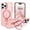 Pink, variant on YINLAI Glitter Transparent iPhone 16 Pro Max Case Mag-safe with Stand, Slim Back Shockproof Protective Cover with Bling Kickstand for iPhone 16 Pro Max, Clear