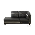 thumbnail image 5 of Hommoo 4-Seat Semi Semi PU Synthetic Leather Sectional Sofa Sets, L Shaped Sectional Couches and Sofas with Waistline, Modern Living Room Furniture Sets, Black and White(No Ottoman), 5 of 8