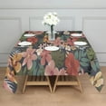 thumbnail image 3 of Pioneer Flower Floral Print Pattern Square Tablecloth,Waterproof Square Table Cover,Wipeable Spillproof Washable Table Cover for Home Kitchen Party Decor 52"x52"(132x132cm), 3 of 6