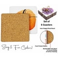 thumbnail image 4 of Inkdotpot Set of 6 Drink Coasters DecorativeNon,SlipCork Base4-inch Square PrintedCoastersEasy Clean- Quotes, 4 of 8