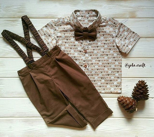 baby boy shirt with suspenders