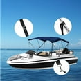 thumbnail image 6 of 2 Pcs Adjustable Bimini Top Straps Black, Marine Tension Tie Down Webbing Straps with Loop Snap Hooks + Pad Eye Straps,28"~60" Stainless Steel Boat Awning Hardware, 6 of 7