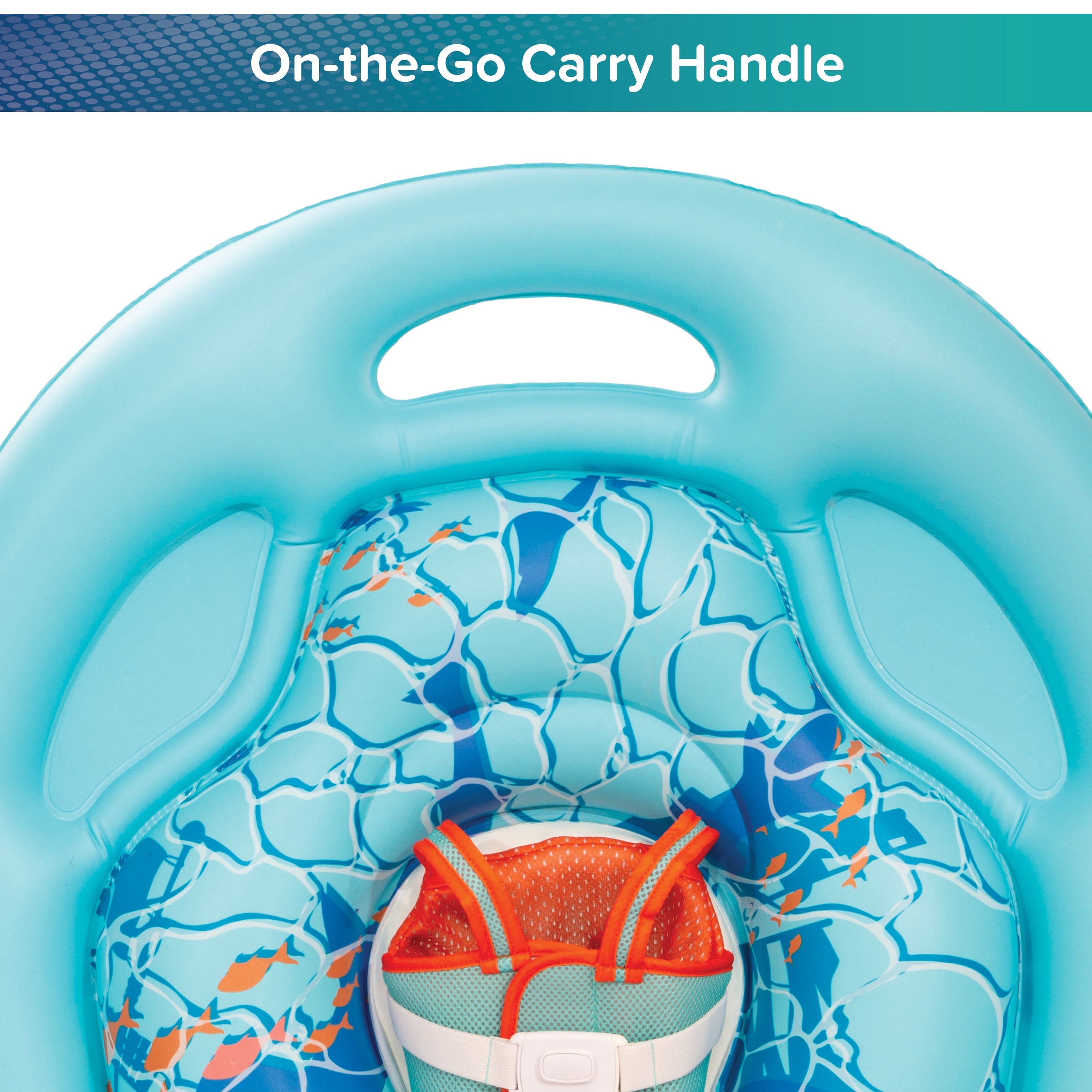 Aqua SwimSchool 2-in-1 Pool Cruiser Baby Float for Infants, 3-18 Months, Blue Shark