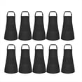 thumbnail image 1 of Paquete de 10 Delantales para Niños Delantal Ajustable para Niños con 2 Bolsillos Delantal de Pintura de Chef para Cocinar Hornear Pintar Negro, 1 of 5