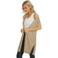 thumbnail image 5 of Cizayoi Women's Long Open Front Knit Sleeveless Cardigan Vest, 5 of 8
