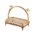 thumbnail image 2 of Rongfmy Iron Fruit Basket Table Organizer Snack Food Plate with Handle Serving Tray for, 2 of 9