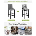 thumbnail image 3 of Black Grey Mountain Bar Stool Covers Set of 6, Misty Forest Nature Woodland Pine Tree Landscape Stretch Bar Chair Covers with Backs, Removable Pub Counter Chair Cover for Kitchen Dining Room Cafe, 3 of 7