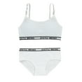 thumbnail image 3 of Uccdo Girls Matching Underwear Sets Training Bra Panties Wireless Crop Cami Sports Bra Hipster Set, 3-Pack, 8-16T, 3 of 8