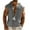 Gray, variant on Lovskoo Men's Linen Shirts Casual Button Down Sleeveless Hooded Shirt V-Neck Loose Button Cotton And Linen Summer Blouse Tank Tops Gray