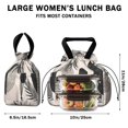 thumbnail image 5 of Boho Bohemian Art Drawstring Lunch Bag Women - Drawstring Lunch Bag Insulated for Work Office - Stain-Resistant Large Lunchbags for Women with Multi-Pockets, 5 of 6