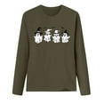 thumbnail image 4 of Patlollav 2024 Halloween Womens Casual Round Neck Long Sleeve Winter Tops/Shirts, 4 of 6