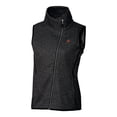 thumbnail image 2 of Women's Cutter & Buck Heather Charcoal Florida Gators Mainsail Sweater-Knit Full-Zip Vest, 2 of 3