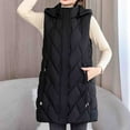 thumbnail image 4 of Wancir Women's Long Puffer Vest Cotton Sleeveless Puffy Jacket with Removable Hood, 4 of 7