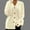 Beige, variant on Amidoa Cardigan Women Sweater Long Sleeve Beige Button up Solid V-Neck Cable Knit Cardigans Cardigans for Women Trendy L