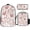 Color-3, variant on Red Floral Watercolor Seamless Pattern 3pcs/Set Bags Laptop Daypack Backpack Lunch Bag Pencil Case