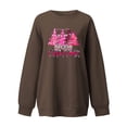 thumbnail image 4 of Merry Christmas Tree Sweatshirts for Women Graphic Crewneck Oversized Sweater Cotton Tops Printed Long Sleeve (XX-Large, Coffee 01), 4 of 6