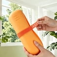 thumbnail image 4 of Travel Makeup Brush Holder Pouch, Silicone Cosmetic Organizer with Cleaning Panel for Dust-Proof Storage, 4 of 6