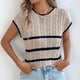 thumbnail image 5 of Blusas de Encaje de Manga Corta con Capucha de Cuello Redondo, 95% Poliéster 5% Spandex Camiseta Superior, 5 of 8