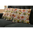 thumbnail image 5 of Ambesonne Fall Throw Pillow Cover 4 Pack, Colorful Owl Woodland Animals, 24", Multicolor, 5 of 5