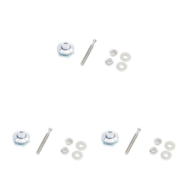 Youkk Car Modification Lightweight And Stylish Hood Lock Multiple Styles Available Electroplated silver DP16-25 3Set