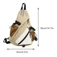 thumbnail image 2 of Mochila bandolera con bandolera de nailon, mochila informal para hombres y mujeres, 2 of 5