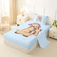 thumbnail image 2 of Erosebridal Cartoon Animal Capybara Twin Sheet Sets,Cute Rodent Animal Bedding For Kids Boys 3 Pieces, 2 of 6