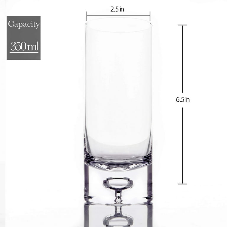 LEMONSODA Crystal Bubble Base Collins Glass Highball Tumbler - Set
