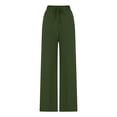 thumbnail image 3 of RKSTN Womens Pants Solid Color Casual Straight Tube Loose Fitting Yoga Pants With Drawstring Loose Fitting Long Pants, 3 of 4